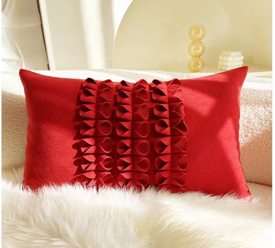 Mittelalterliche Bestickte Samtkissen - Retro Charme 30x50cm