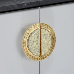 Vintage Türgriffe aus Zinklegierung – Gold, Weiss, Massivholz