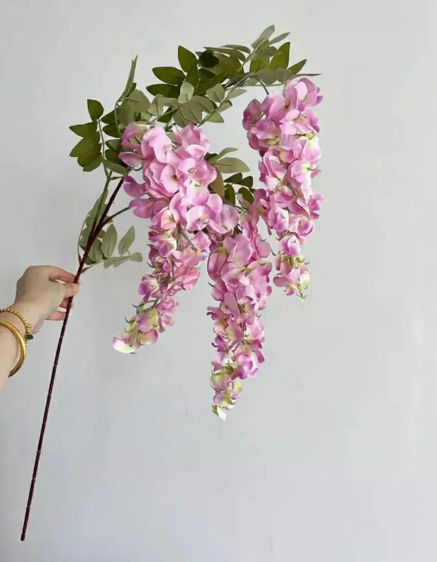 Wisteria Blumenranke – Seidenfloristik – 108cm Länge, Innenbereich