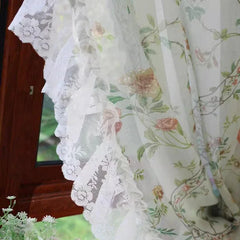 Florale Vorhänge – Vintage-Spitze – W200 x H140 CM