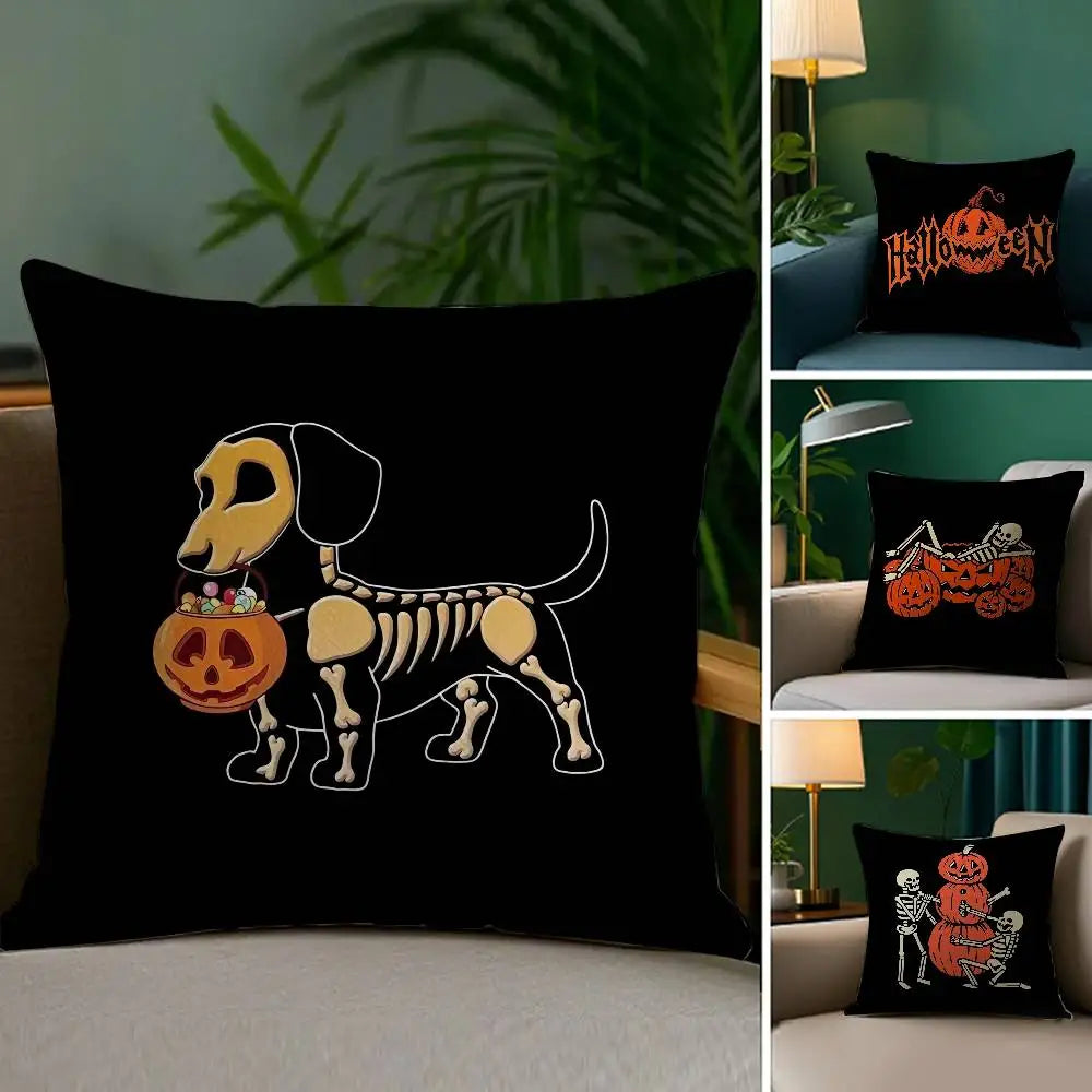 Halloween Kissenbezug – Plüsch Polyester Quadratisch – 45x45 cm