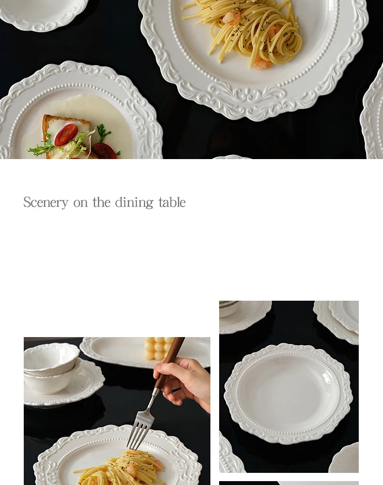 Keramik Essteller – Vintage Französisch – 8.4 Inches