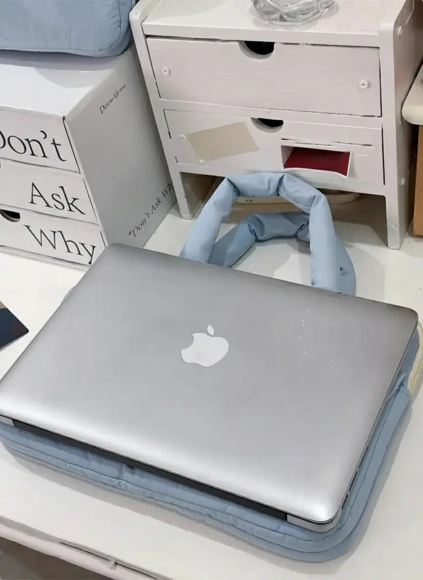 Stilvolle Polyester-Laptop-Tasche – Solides Design – Unisex