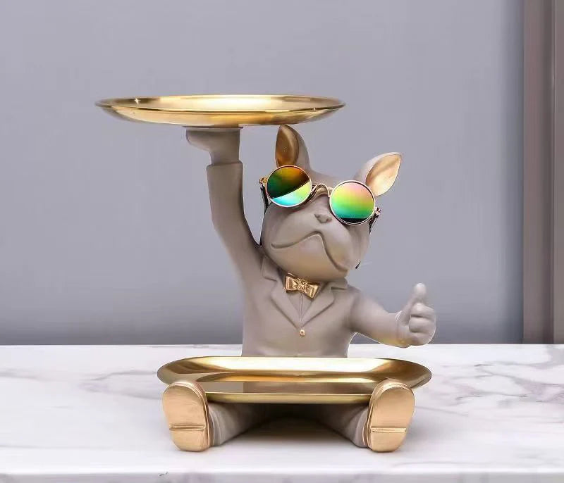 Bulldog Aufbewahrung – Resin Design für Schreibtisch