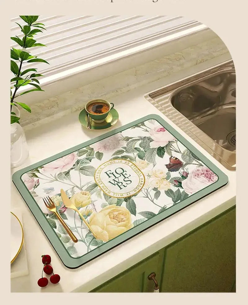 Rechteckige schnelltrocknende Diatomschlamm-Matte in Farbe 7, Grösse 40x50 cm