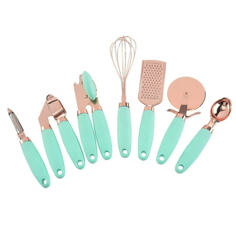 7-teiliges Küchenwerkzeug-Set aus Edelstahl – Ergonomisches Design