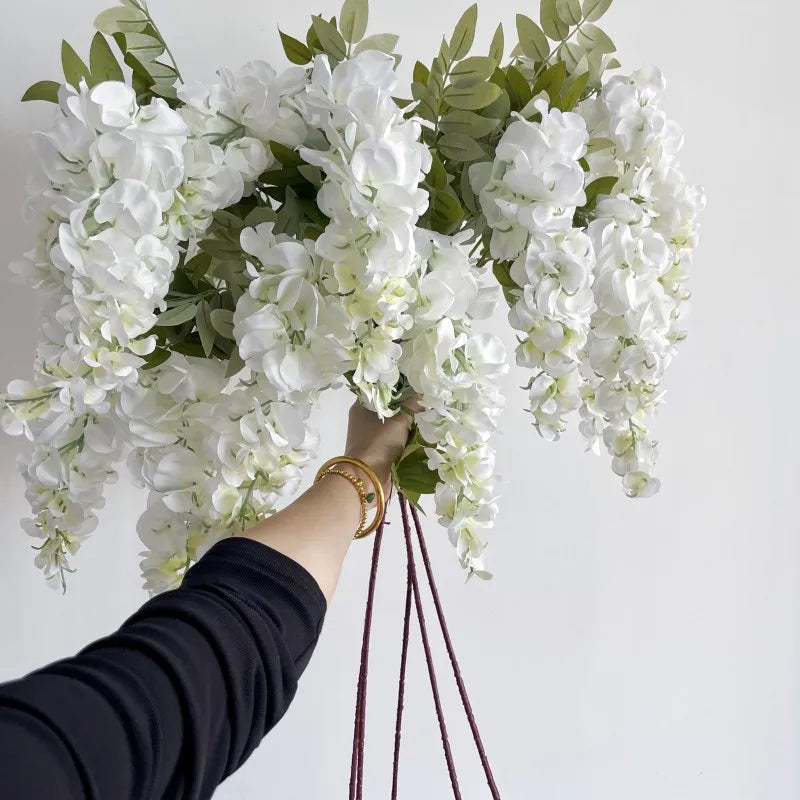 Wisteria Blumenranke – Seidenfloristik – 108cm Länge, Innenbereich