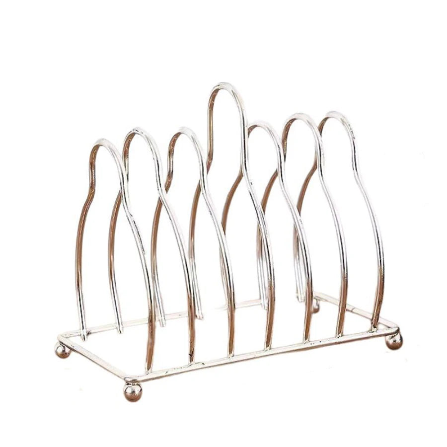 Dreieckiger Geschirrständer – Gold/Silber – Kompakte Küchenhilfe