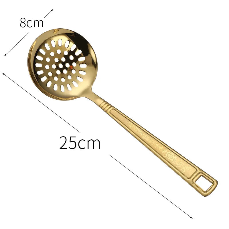 Küchenutensilien Set – Edelstahl Gold – Vielseitig Einsetzbar
