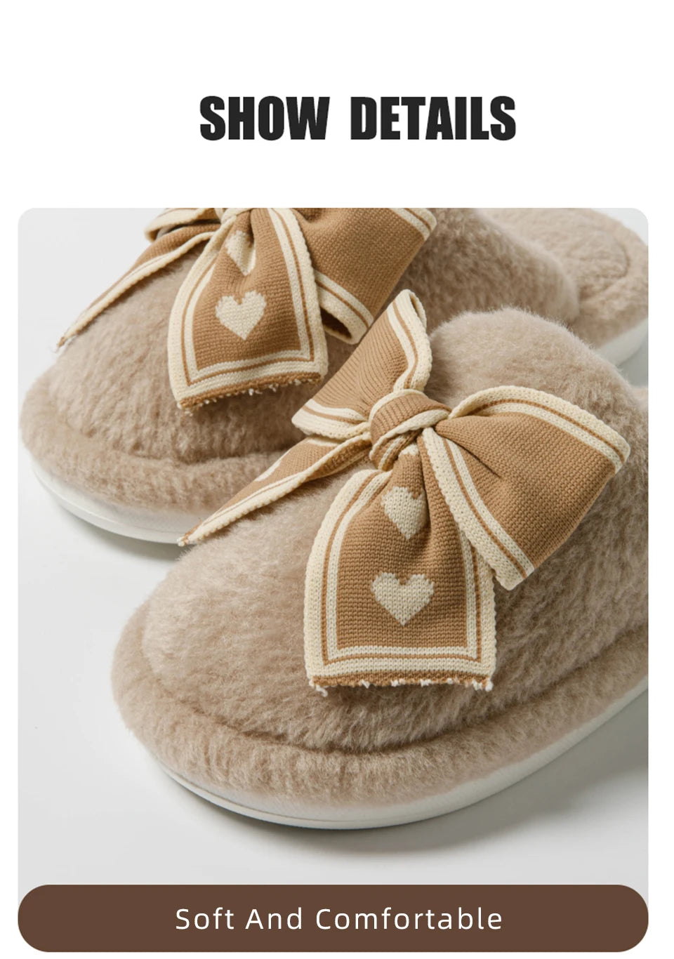 Damen Baumwoll Hausschuhe – Plüsch Komfort – Winter Innen