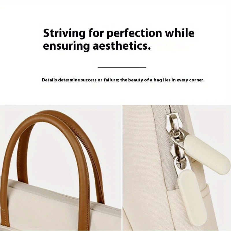 Laptop-Aktentasche - Florales Polyester - Grosses Volumen