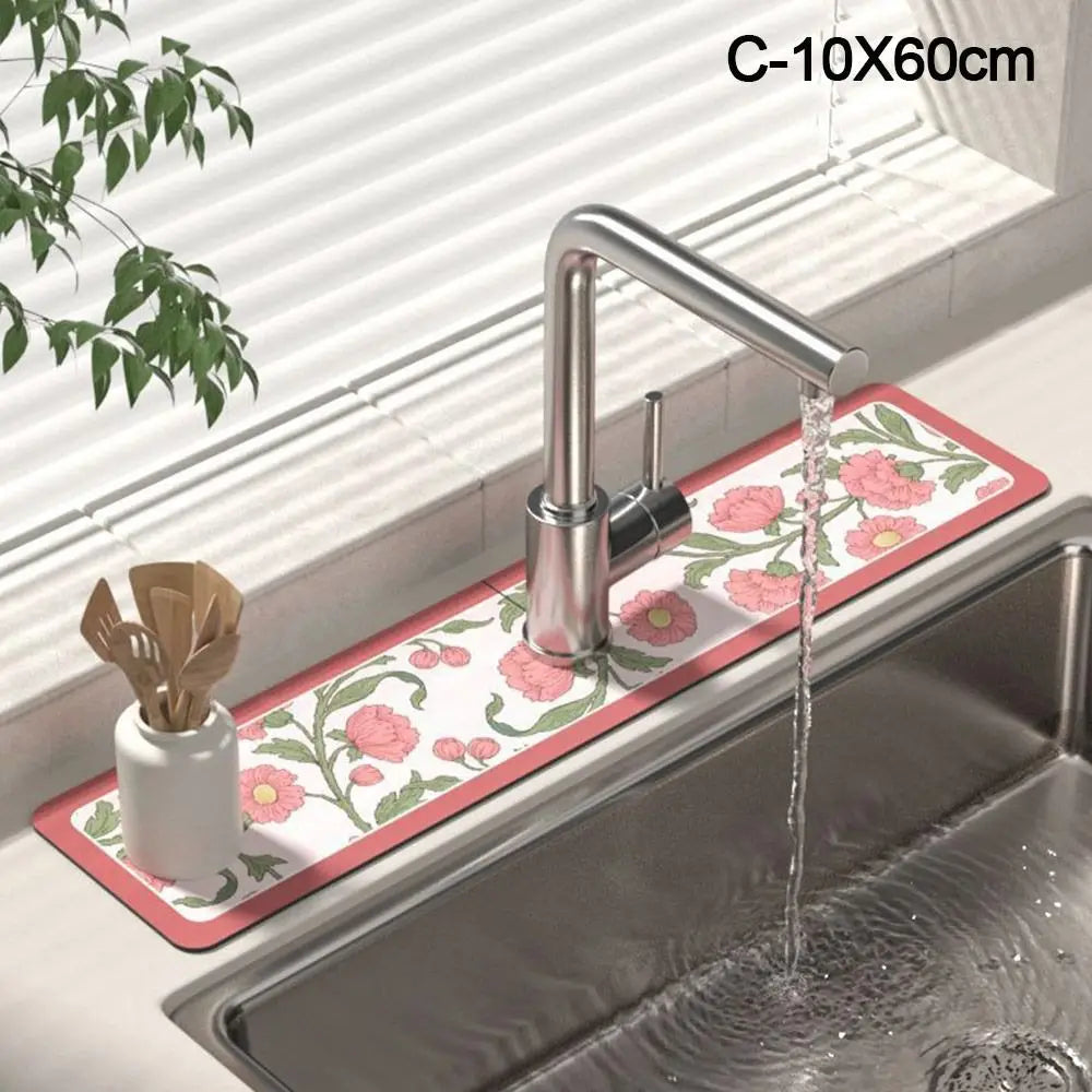 Diatomit Absorptionsmatte – Diatomeenschlamm Design 10x38cm/60cm