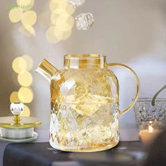 Glas Teekessel – Bambusdeckel & Filter – 1.0L