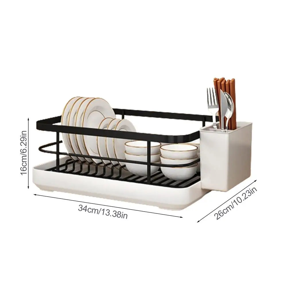 Multifunktionales Geschirrregal – Carbonstahl – 34x26x16cm