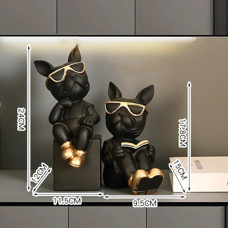 Französische Bulldogge Weinhalter – Harz Nordisch Tischdeko