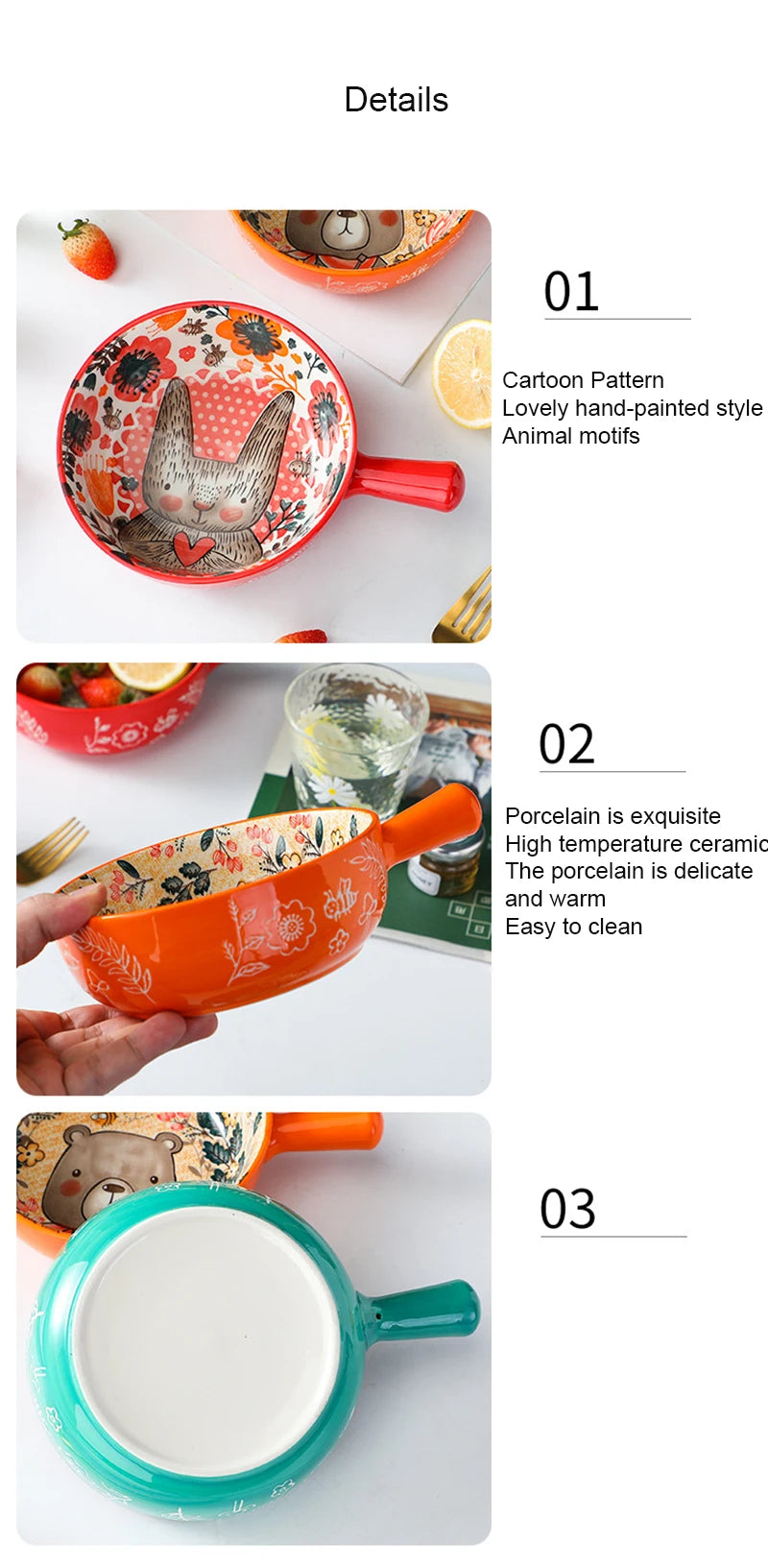 Cartoon-Keramikschale – Töpferhandwerk – Mikrowellensicher