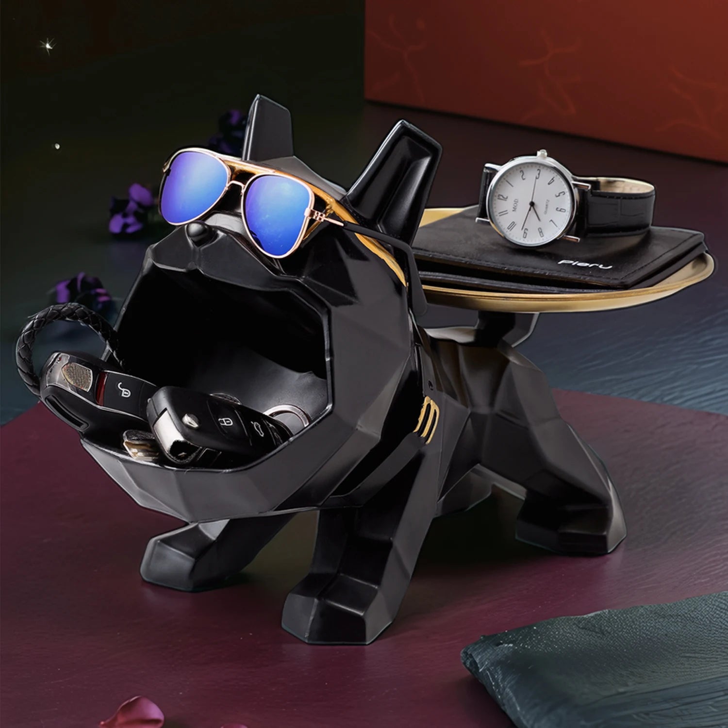 Harz Bulldogge Skulptur – Moderne Kunst Lagerung