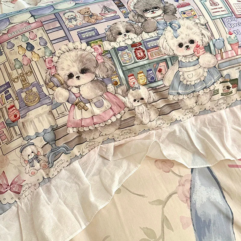 Baumwoll-Bettwäsche – Prinzessin-Stil – Twin, Queen, Double