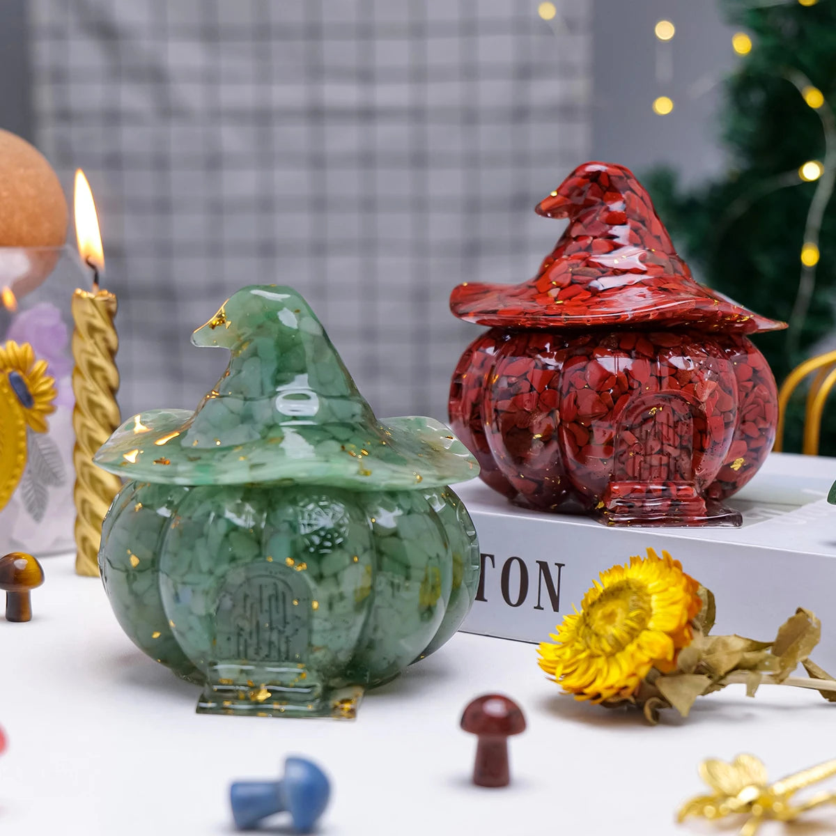 Amethyst Kristall Kürbis Schädel – Feng Shui Deko 10cm