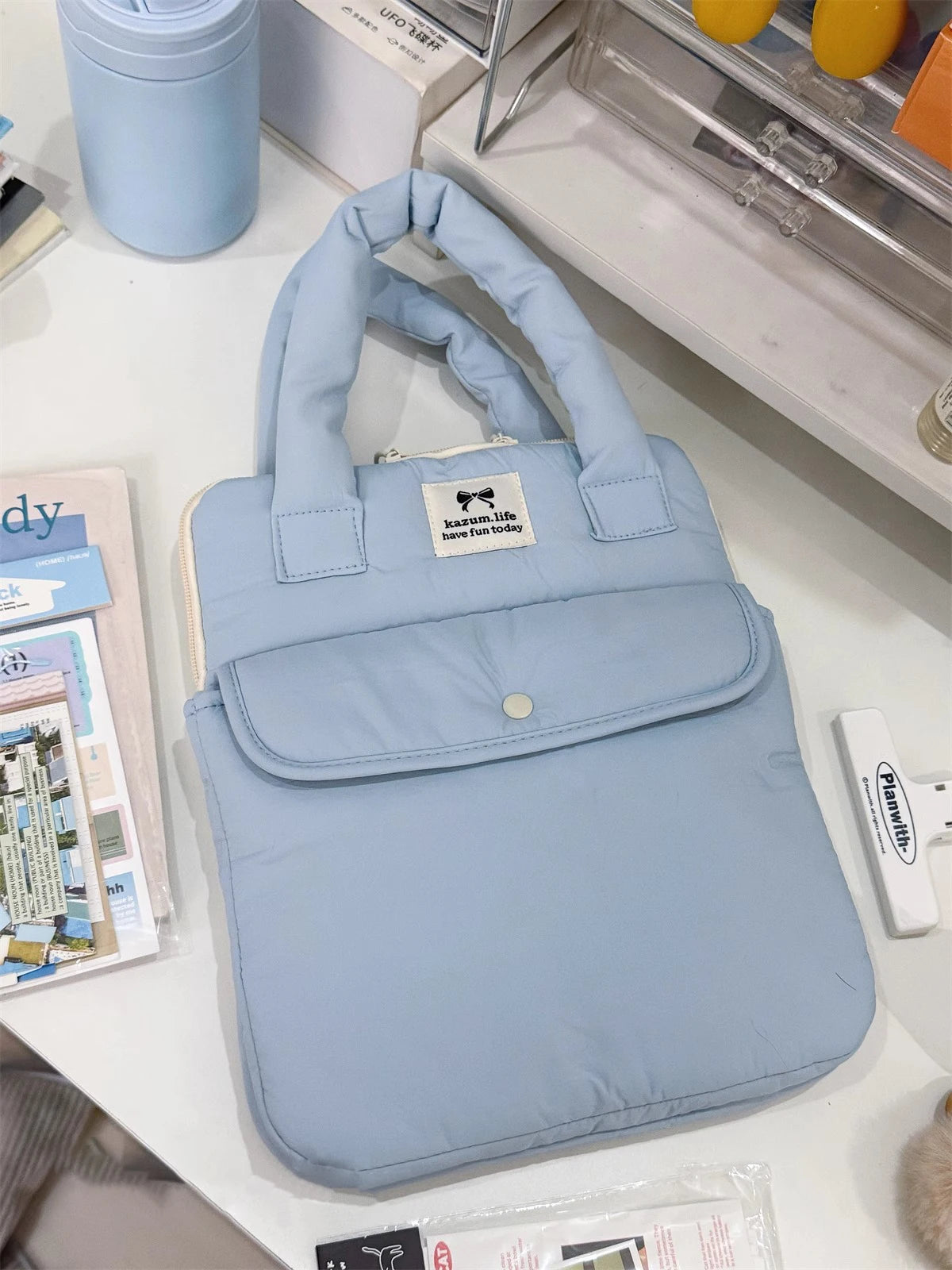 Stilvolle Polyester-Laptop-Tasche – Solides Design – Unisex