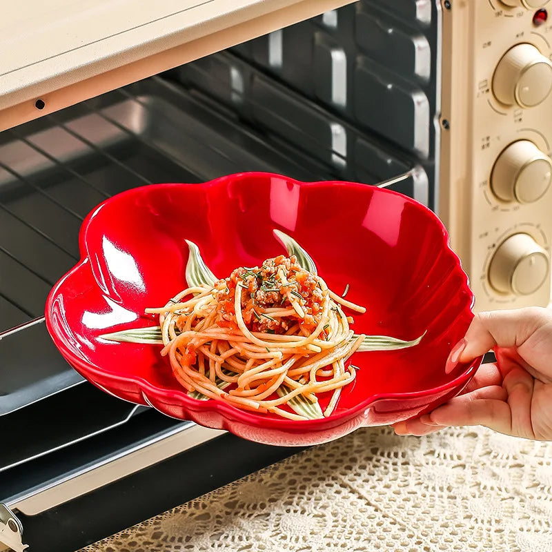 Cartoon Keramik Teller – Rundes Design & Gemüse Flair