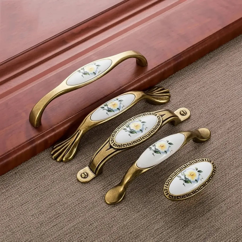 Keramik Schrankgriff – Vintage Design – 96mm