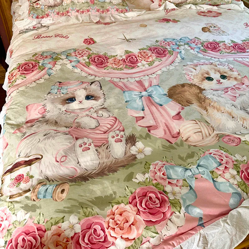 100% Baumwolle Bettdeckenbezug – Cartoon Prinzessin Stil – Twin, Queen, Double