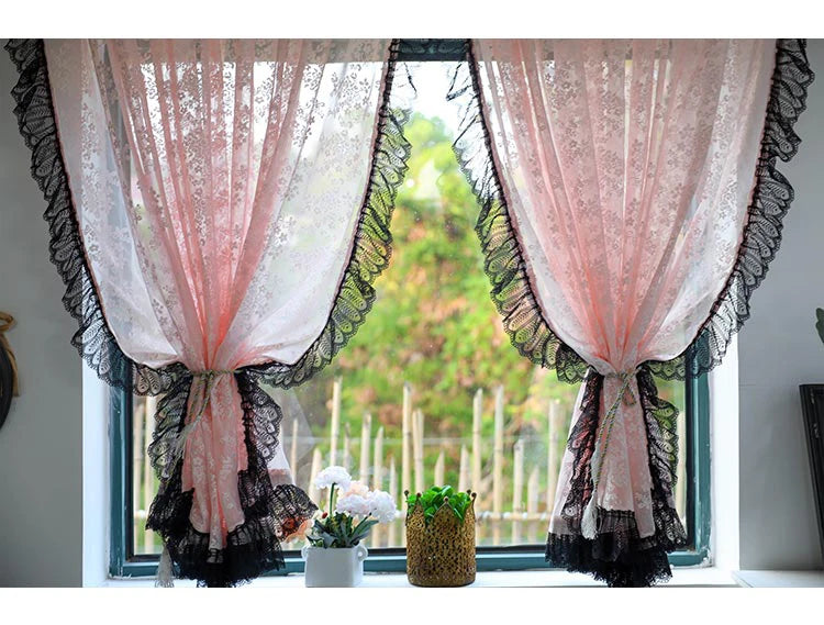 Vintage Spitzenvorhänge – Elegantes Sheer – Schlafzimmer 140x240cm