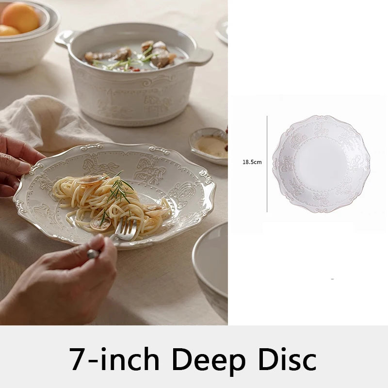 Keramik Geschirrset – Handgefertigt, Off White