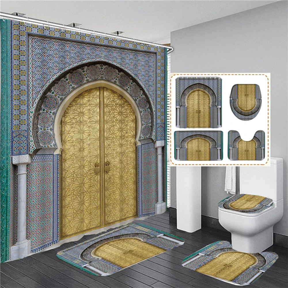 3D Duschvorhang – Marokkanischer Stil – 180x180cm