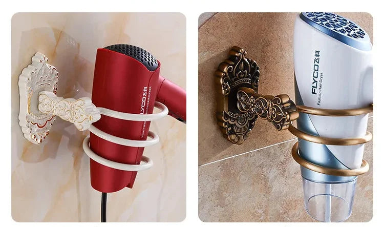 Wandhalterung Föhn – Vintage Aluminium Design
