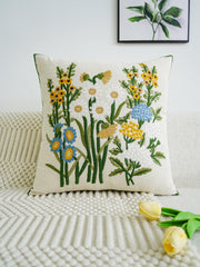 Kissenbezug – Bestickte Blumen Polyester – Verschiedene Grössen