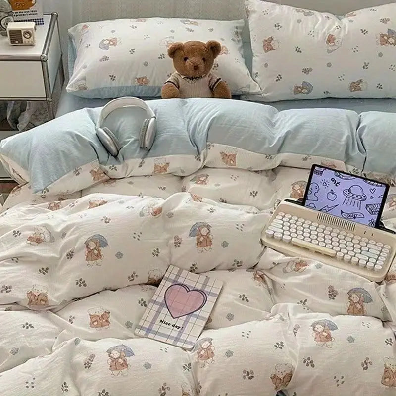 Kawaii Bettwäsche Set – Mikrofaser – Twin/Queen, 4tlg.