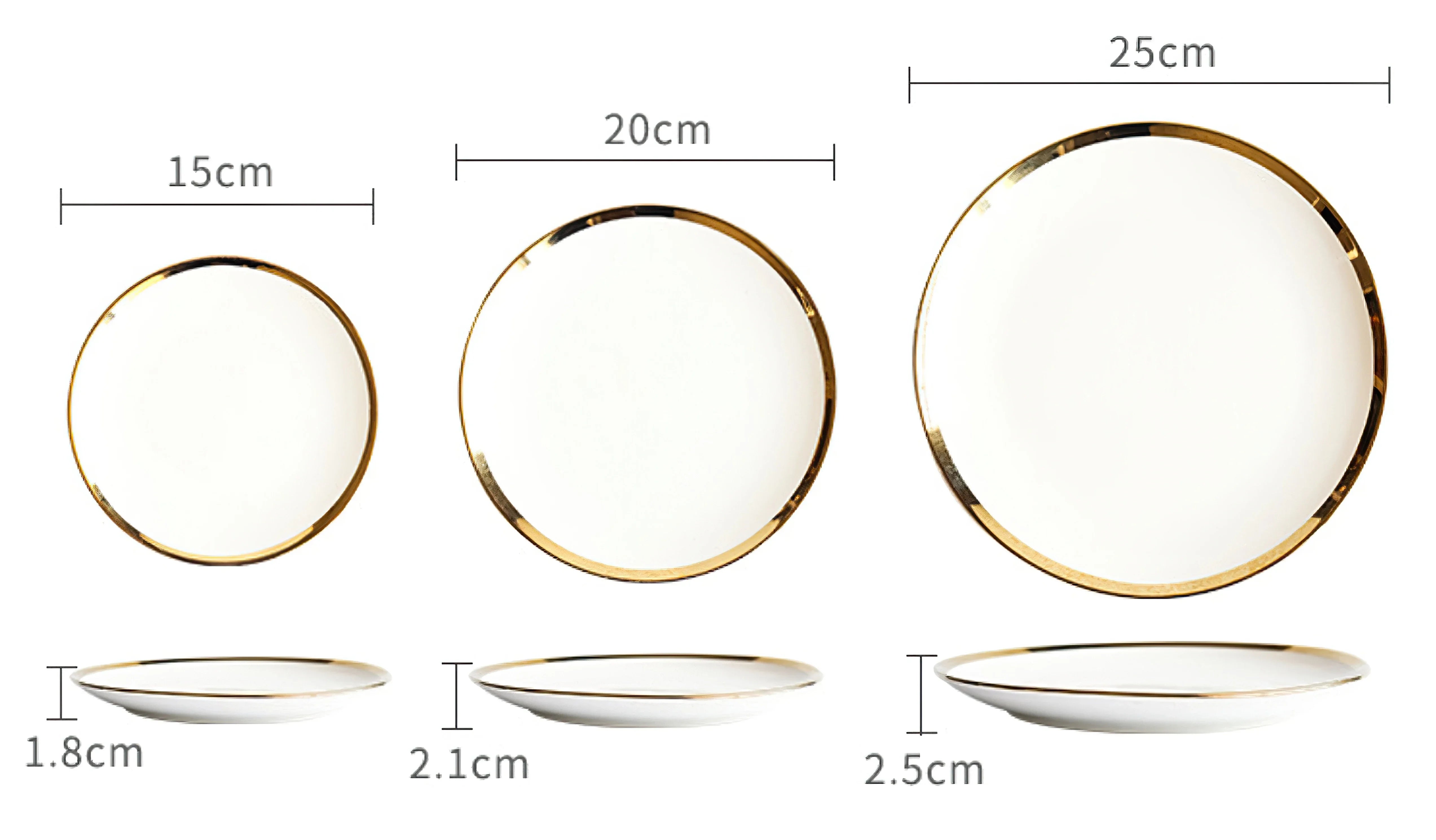 Keramikteller – Nordische Feinporzellan – Verschiedene Grössen