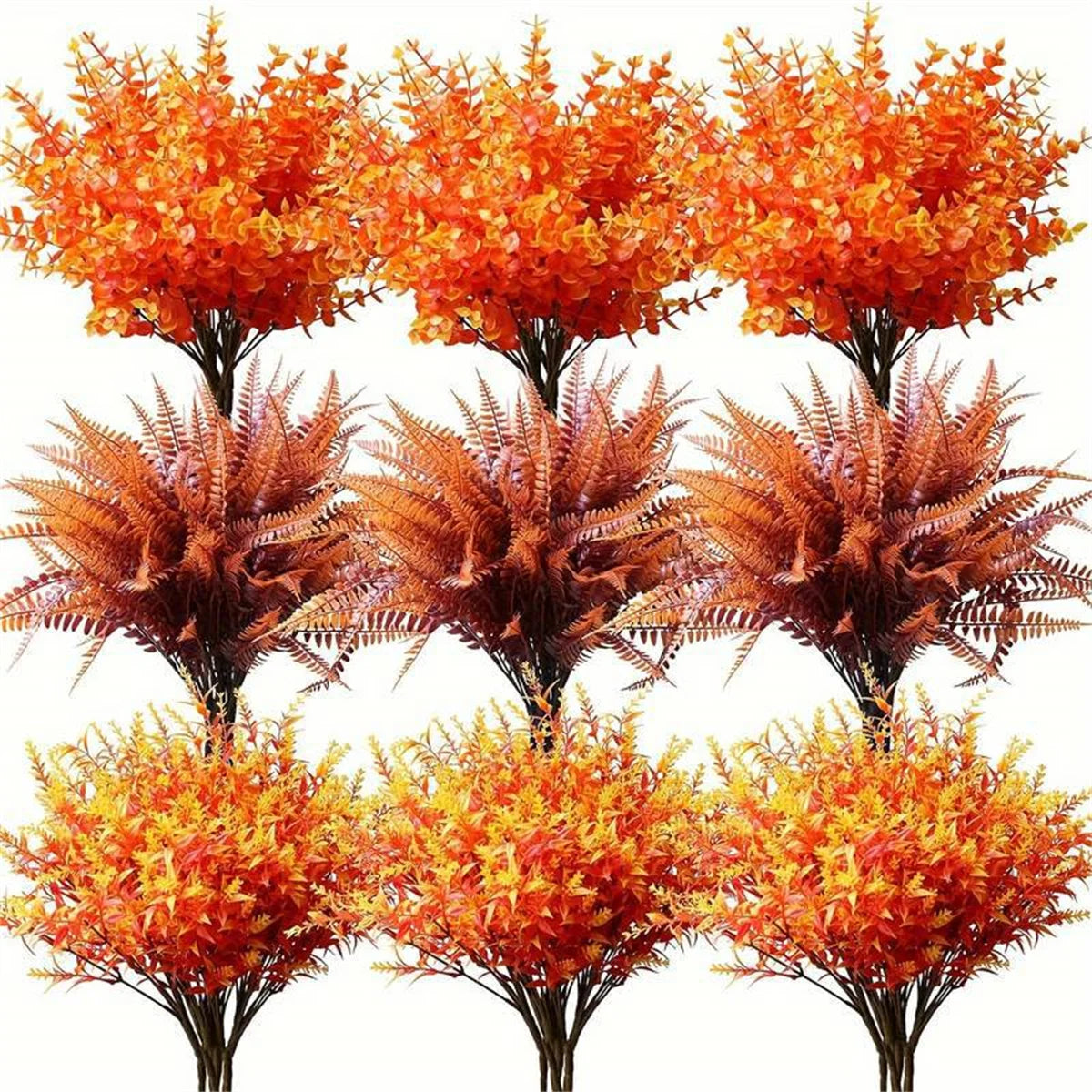 Herbstliches Kunstblumen-Arrangement – rustikale Blätter