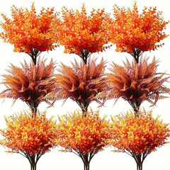Herbstliches Kunstblumen-Arrangement – rustikale Blätter