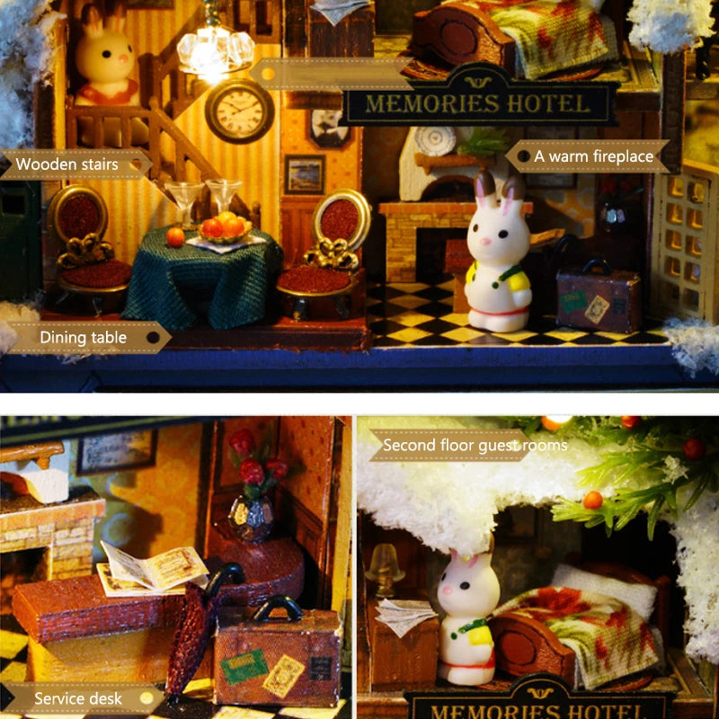 Mini-Puppenhaus – Holz 3D Puzzle – Schlafzimmerdeko