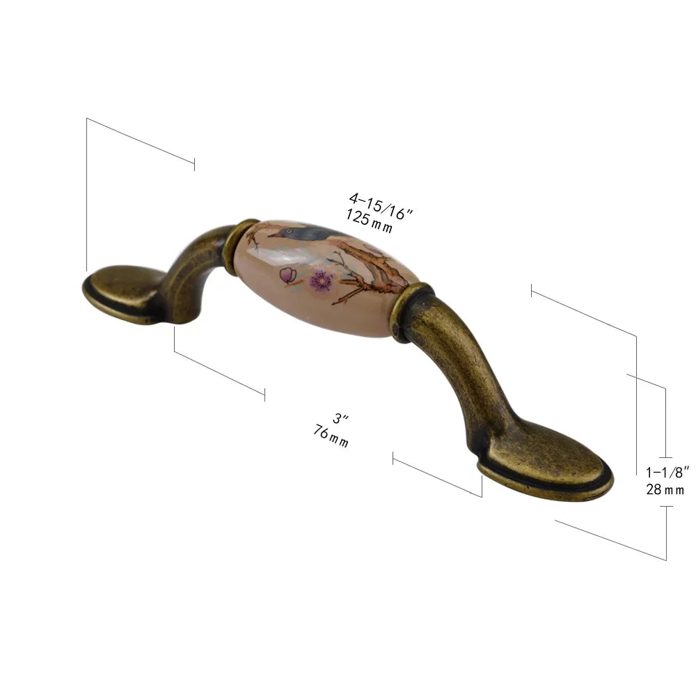 Schrankknopf – Antikes Keramikdesign 96mm
