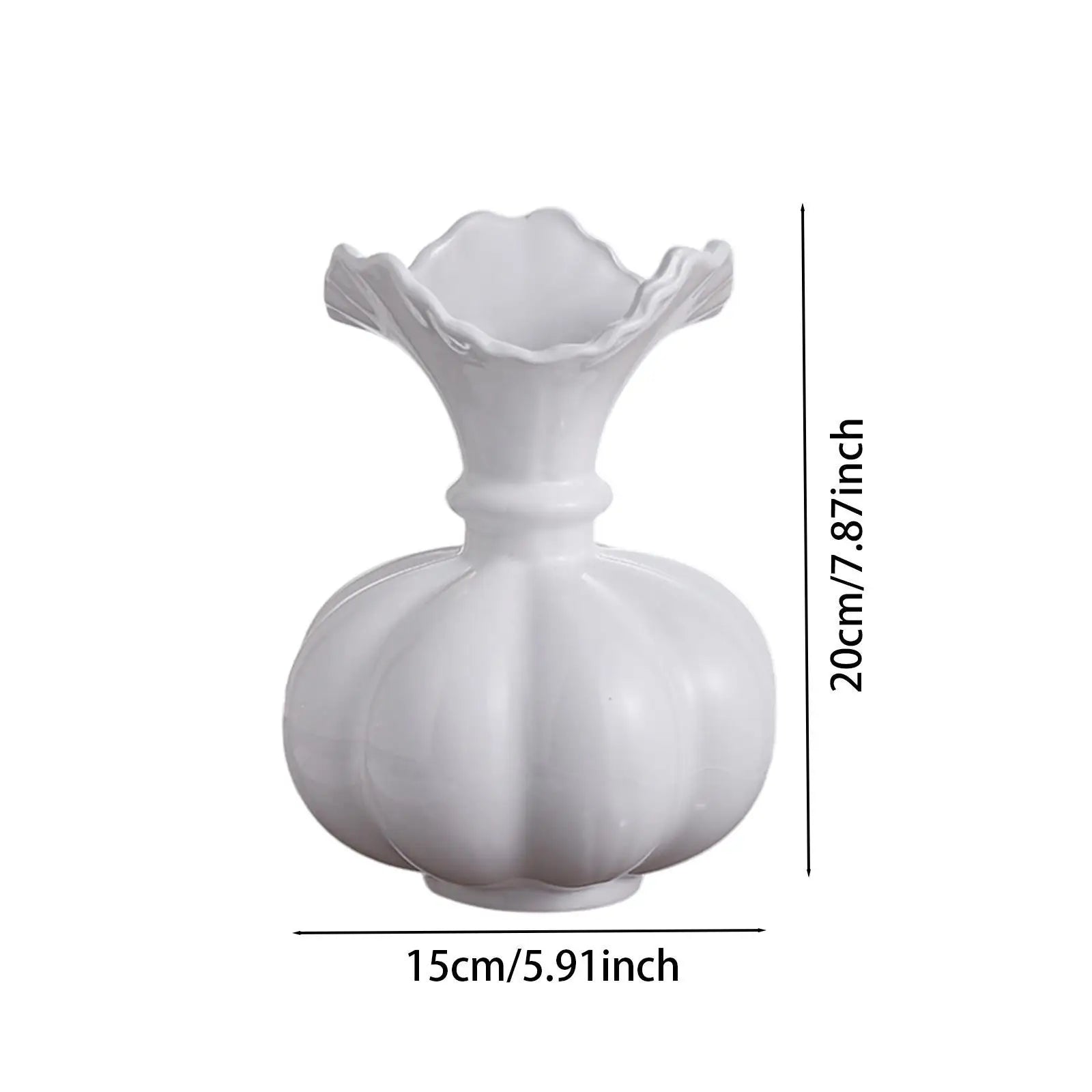 Kürbisvase – Keramik Modern – 15x20cm Tischdeko