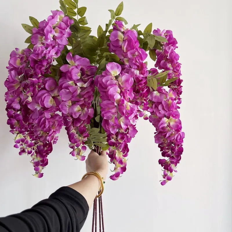 Wisteria Blumenranke – Seidenfloristik – 108cm Länge, Innenbereich