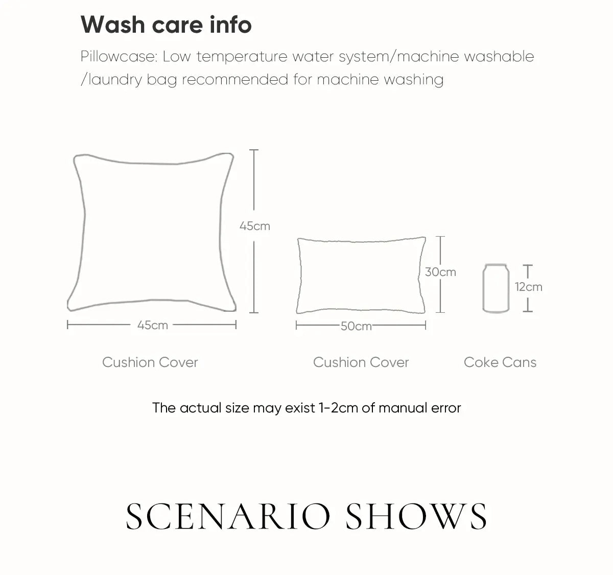 Kissenbezug – Nordische Boho Streifen – 45x45cm Polyester