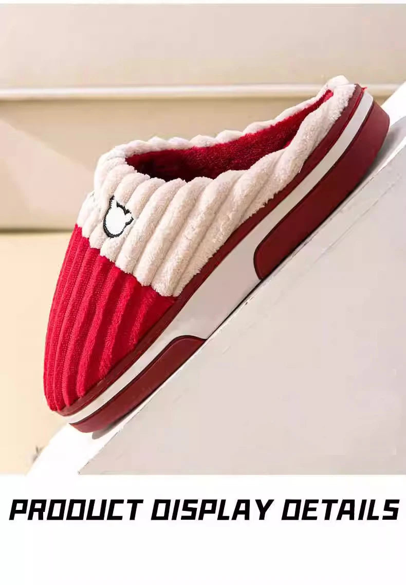 Herrenhausschuhe – Cord-Sohle rutschfest Winter