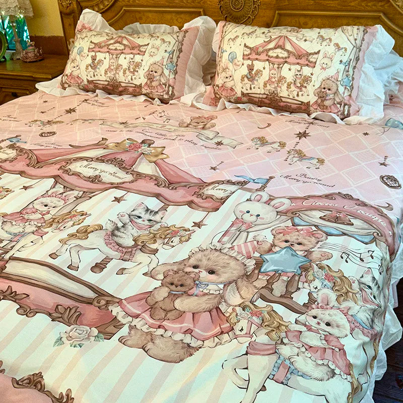 Baumwoll-Bettwäsche – Prinzessin-Stil – Twin, Queen, Double