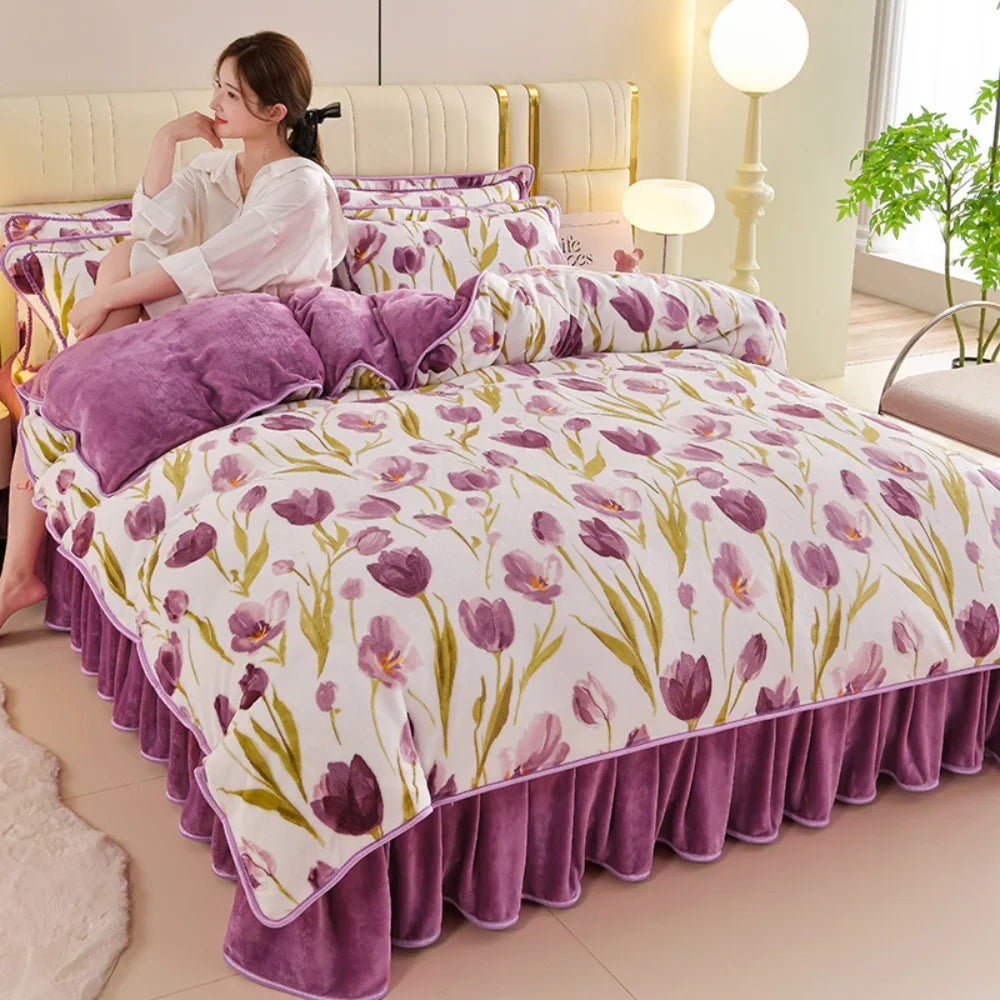 Milchvelours Bettset – Luxuriöses Fleece – Verschiedene Grössen