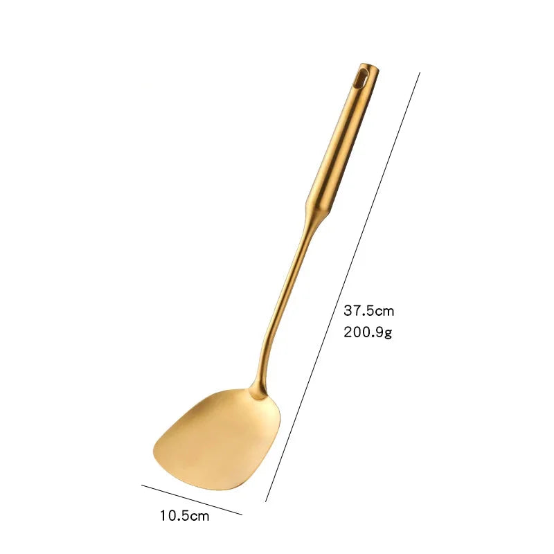 Kochwerkzeug-Set – Edelstahl Gold – Küchen-Eleganz