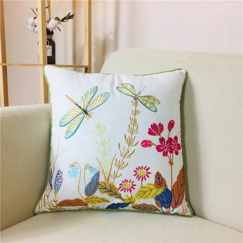 Boho Kissenbezug – Vintage Stickerei – 30x60cm