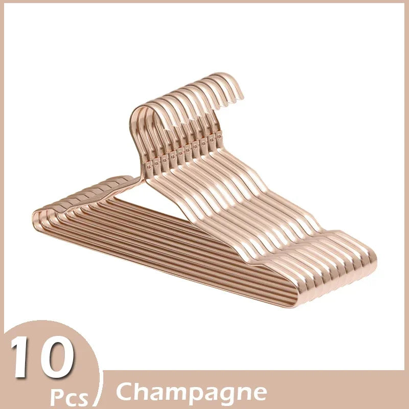 Aluminium-Kleiderhaken – Metall Antirutsch Design - 10er Set