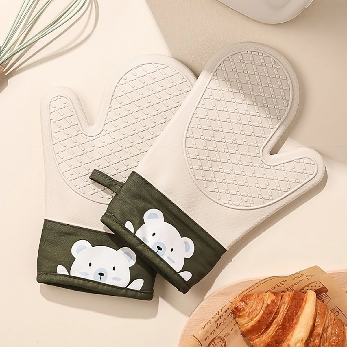 Silikon-Ofenhandschuhe – Rutschfestes Punktdesign