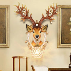 LED Wandlampe – Harz Hirsch Art Deco – Wohnzimmer