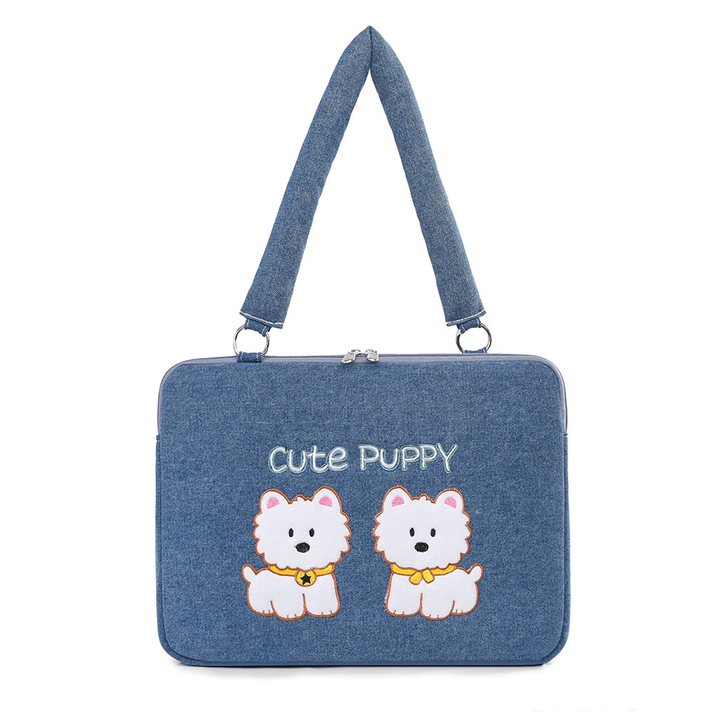 Laptophülle – Denim-Schleifendesign – 13-16 Zoll